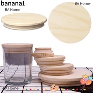 BANA Wood Lids Reusable Bottle Sealing Caps Kitchen Organization Canning Storage