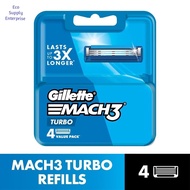 Gillette Mach 3 Turbo Razor Cartridges 4s / Gillette Mach 3 Turbo Razor Cartridges 8s