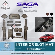 [LEATHER] Proton Saga Interior Slot Mat 2016 - 2024 Anti Slip Mat Car Mc2 Saga VVT Accessories 2024