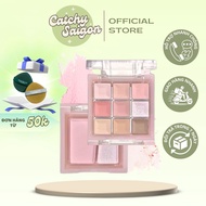 [GOGO TALES] GOGO TALES 2-Layer Eyeshadow Palette 9 Panels with Blush & Highlight Glaze Light Dream 