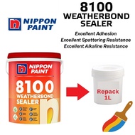 1L Repacking Nippon Paint 8100 Weatherbond Sealer Premium Exterior Wall Sealer Dinding Luar Undercoa