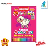 Buku Aktiviti Prasekolah - Buku Pantas Mewarna Haiwan Ladang - Buku Mewarna - Dwibahasa - Buku Kanak