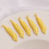 Golden Arowana Large Pendant Like Fish Water diy Handmade 18K Matte Gold Color Retention