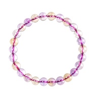 【正佳珠寶】紫黃晶 頂級極淨雙色紫黃晶 6.8-7.3mm 紫黃晶手珠