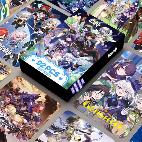 92Pcs Double Sided HD Lomo Cards Mini Photocards Stickers Fantasy Game Style Collectible Hobby Stati