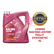 MANNOL 7902 RACING +ESTER 10w60 Fully Synthetic Engine Oil 1L &amp; 4L (MADE IN GERMANY)