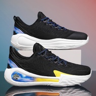 รองเท้าบาสเก็ตบอล Curry12 สำหรับผู้ชายและผู้หญิง รองเท้ากีฬาพื้นต่ำ วัสดุผ้าและยาง รองเท้ากีฬาแบบยืด