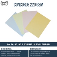 [250 LBR] Concorde Paper 220 GSM A4, F4, A5, A3 & A3Plus Charter Paper Certificate Paper