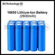 JNJ Technology 18650 Lithium-Ion Battery 2600mAh 3.7V Rechargeable Battery Li-ion Battery for CCTV E