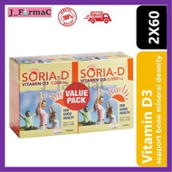 Live-well Soria-D Vitamin D3 1000iu Tab 2x60's