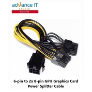 6-pin to 2x 8-pin GPU Graphics Card Power Splitter Cable