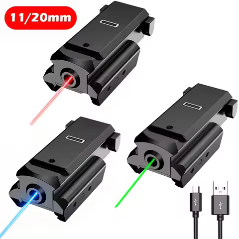Rechargeable Blue/Green/Red Laser Sight fit 20mm/11mm for Picatinny Weaver Rail for Pistol Glock Rif
