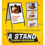 Foldable A Sign - Food Stall Sign/Hawker/Burger Stall/Pasar Malam