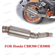 Slip On For Honda CBR300 CB300R CB300F CBR300R 2012-2024 Motorcycle Exhaust Escape System Middle Lin