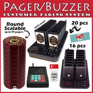 Pager Buzzer System 10/16/20 pcs set Paging System Hawker Centre Wireless F&B Food Buzzer