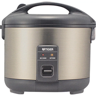 Replete TIGER 10 CUP ELECTRIC RICE COOKER WARMER. KEEP WARM A MAXIMUM OF 12 HOURS. INCLUDES STEAM BASKET, SPATULA,