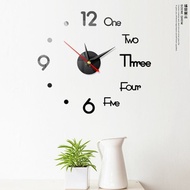 3D Digital Wall Clock Mirror Sticker Clock Home Office Wall Decor Clock for Bedroom Office