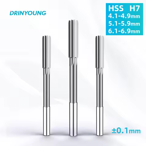 DRINYOUNG HSS H7 Machine Reamers Set 1pcs 4.1mm 4.2mm 4.3mm 4.4mm -6.9mm Straight Shank Chucking Rea