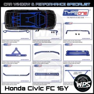 Honda Civic FC 2016-2022 Type One WPS Stable Performance Bar Multi Point Strut Safety Racing Bar