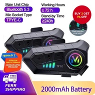 Y10 Motorcycle Helmet Intercom Bluetooth Headset Waterproof Wireless Headphone Hands-free Interphone