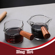 [Hot Product] Insulated glass espresso 70ml / 75ml insulated glass with wooden handle