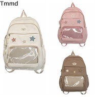 TMMD ไนลอนทำจากไนลอน Itabag ค่ะ หลายสี ถุงซิปซิป ถุงป้ายโปร่งใส จุได้มาก คาวาอิ กระเป๋าเป้นักเรียน เ