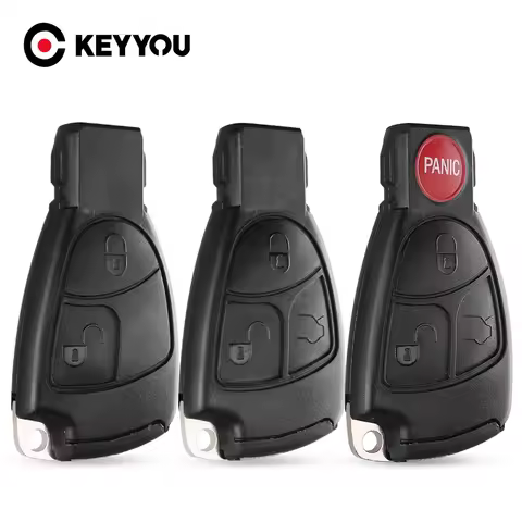 KEYYOU Replacements 2/3/4 Buttons Remote Car Key Fob Case Cover Shell For Mercedes Benz B C E ML S C
