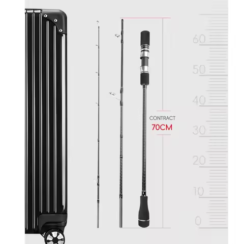 High Performance 3-Piece Travel Jigging Rod MH 6000g Max Load Carbon Rod Ceramic Guides 1.83-1.91m S