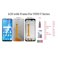 LCD with Frame For VIVO Y51 Y53 Y55 Y66 Y67 Y69 Y71 Y79 Y75 Y81 Y83 Y91 Y93 Y97 Y3 Y11 Y12 Y15 Y17 Y19 V5 V7 V9 Plus Lite LCD Display With Touch Screen