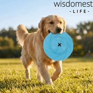 WISDOMEST Dog Disc Feeder, Multi Tone Option Bite Resilient Pet Food Dispensing Toy, Slow Feeding Fu