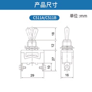 CNTD Changde Toggle Rocker Arm Button Switch C513B C522B 2 Pin 2 Gear 3 Pin 3 Gear 6 Pin 4 Pin 12mm