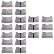 20Pcs 24mmx11mmx10mm Console Mixer Slider Fader Knobs Replacement for Potentiometer Gray Knob Black 