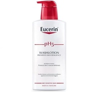Eucerin pH5 WASHLOTION Skin-Protection ยูเซอรีน พีเอช 5 วอช โลชั่น ครีมอาบน้ำ สำหรับผิวแห้ง 400ml.