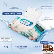 (Expiry 13th september 2024) HOUZE Jeju House Wet Wipes cap Type Alcohol Free Non Sticky Non Scented