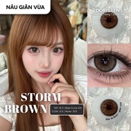 DORIS.LENS Contact Lenses - STORM BROWN Medium Stretch 14.2mm BROWN Eye Lens 0 to 6 Degrees of Devia