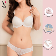 [BST mới] Áo lót ren nữ nâng ngực đệm mút dày 3cm Vicci AV.02 cúp xéo có gọng siêu nâng ngực, dây va