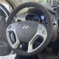  Suitable For 10-15 Hyundai IX35 Hand-stitched Steering Wheel Cover IX25 Car-specific Handlebar Cove