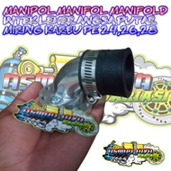Manifold Manifold Intake Manifold Intek Goose Neck Swivel Slanted PE Carburetor 24 26 28 Underbone &