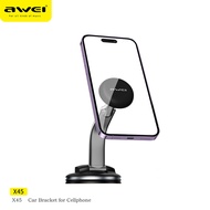 Awei X45 Magnetic absorption Car Phone Holder 360° Windshield Mobile Cell Support Smartphone Universal Mount Stand For iPhone 14 13 pro Samsung Huawei