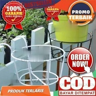 PROMO DIAMETER 20CM / Rak Balkon Minimalis / Rak Pot Bunga pagar balkon / Gantungan Pot Bunga Besi S