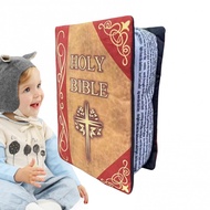Holy Bible Book Plush Pillow,Opens to Reveal Bible Verses Soft Plushies ,Plush Pillow Decor  Bible T
