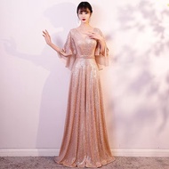 Elegant Evening Dress Banquet Fairy Birthday Party Annual Dinner Gown Banquet Queen-Style Maxi Dress