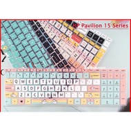 READY STOCKING Keyboard Cover HP Pavilion 15 Series Silicone 15 Inch 15.6 Inch Laptop Keyboard Protector Notebook Skin 15-cc707TX 15-ec1036 15-cs3040TX 15-BS 15-DA 15S-DU 15S-EQ BF Thin Keypad Case Pavilion Gaming HP Keyboard film