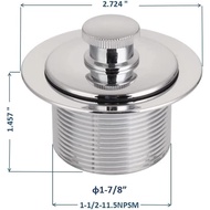Tub Drain Kit 1-7/8" Bathtub Drain Strainer for American Standard Tubs Bath Tub Drain Chrome Finish 