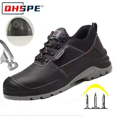 Steel Toe Work Shoes for MenWear-resistant Anti-static Safety Shoes Anti Smashing and PiercingLaborP