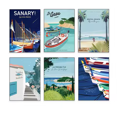 La Seyne-sur-Mer, Port of Sanary-sur-Mer, Mont Sainte-Victoria, Aix-en-Provence, The Pointus luminés