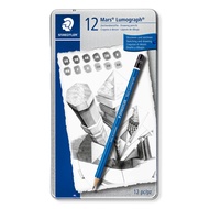 【Direct from Japan】 STAEDTLER Pencil 6B 5B 4B 3B 2B B HB F H 2H 3H 4H Mars Lumograph Writing Drawing