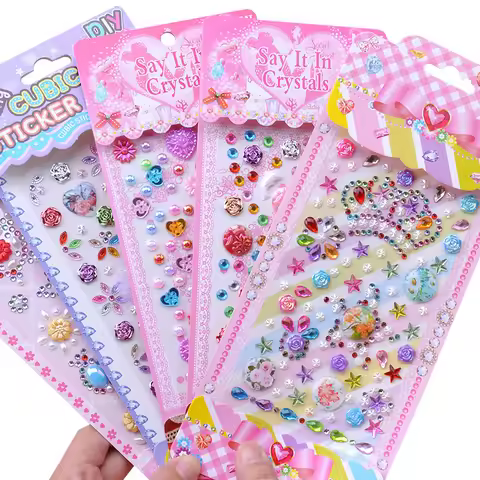 Multiple of Gem Stickers Jewels for Crafts, Self Adhesive Rhinestone Jewel Stick on Gems, Acrylic Bl