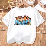 Ice Age Cartoon T-Shirt for Children Short Sleeved Cotton Shirt Pants for Boys 0IU9