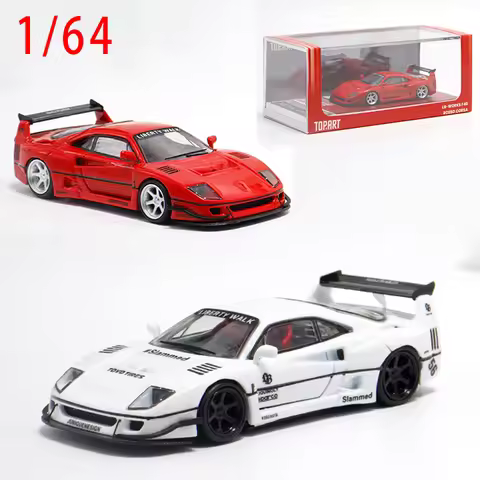 DM 1/64 LBWK F40 Diecast Alloy Model Car Toys Ferrari F40 Play Vehicles Hobbies Collection Original 